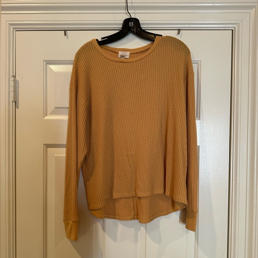Gold Waffle Sweater